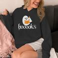 Booooks Halloween Cute Ghost Reading Library Books Unisex Hoodie Booooks Halloween Cute Ghost Reading Library Books Unisex Hoodie
