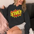 Boy Five Superhero Comic Book Hero 5th Birthday Boy 5 Years Unisex Hoodie Boy Five Superhero Comic Book Hero 5th Birthday Boy 5 Years Unisex Hoodie