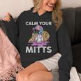 Calm Your Mitts Baseball Ice Cream Drip Crossed Bats Sport Unisex Hoodie