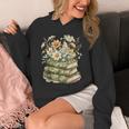 Camo Floral Books Wildflower Botanical Reading Lover Unisex Hoodie