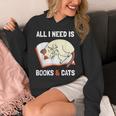 Cat Lovers All I Need Is Books & Cats Book Men Women Kids Unisex Hoodie Cat Lovers All I Need Is Books & Cats Book Men Women Kids Unisex Hoodie