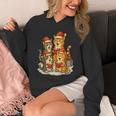 Cats Reading Books Christmas Tree Unisex Hoodie Cats Reading Books Christmas Tree Unisex Hoodie