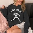 Christian Jesus Saves Baseball Pitcher Heaven 01 Sports Unisex Hoodie Christian Jesus Saves Baseball Pitcher Heaven 01 Sports Unisex Hoodie