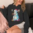 Christmas Baseball Snowman Drip For Boys Men Girls Women Unisex Hoodie