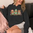 Christmas Library Gingerbread Man Books Lover Bookworm Unisex Hoodie