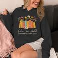 Color Our World Summer Reading 2025 Floral Cute Book Lover Unisex Hoodie