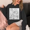 Coloring Book Hamlet Ghost Yorick Castle Shakespeare Play Unisex Hoodie