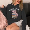 Cool Axolotl Reading Library Book Lover Reading Women Men Unisex Hoodie Cool Axolotl Reading Library Book Lover Reading Women Men Unisex Hoodie