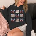 Coquette Bow Book US Flag 4th Of July Librarian Bookworm Unisex Hoodie Coquette Bow Book US Flag 4th Of July Librarian Bookworm Unisex Hoodie