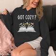 Cozy Cat Mystery Book Lover Reading Nerd Cute Bookish Reader Men Women Kids Unisex Hoodie