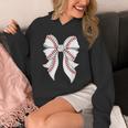 Cute Baseball Coquette Bow For Women Girls Baseball Mama Mom Unisex Hoodie