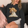 Cute Beagle Puppy Reading Book Lover Dog Animal Graphic Unisex Hoodie