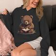 Cute Bear Is Reading a Book Reading Bear Unisex Hoodie