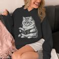 Cute Cat Reading Book Adorable Cats Books Lover Unisex Hoodie Cute Cat Reading Book Adorable Cats Books Lover Unisex Hoodie