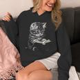 Cute Cat Reading Book Teacher Librarian Cat Lover Book Club Men Women Kids Unisex Hoodie Cute Cat Reading Book Teacher Librarian Cat Lover Book Club Men Women Kids Unisex Hoodie