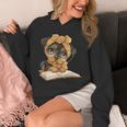 Cute Dog Reading Book Bandana Pup Reader Unisex Hoodie