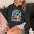 Cute Dragon Books Flower Bookworm Book Lover Unisex Hoodie