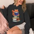 Cute Kawaii Kids Reading Books Glasses Red Panda Lover Unisex Hoodie