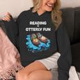 Cute Otter Reading Book Two Otter Reading Is Otterly Fun Unisex Hoodie