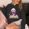 Cute Panda With Book And Hot Cocoa Reading Unisex Hoodie