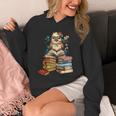 Cute Reading Chicken With Glasses Books Bookworm Reader Unisex Hoodie