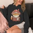 Cute Shiba Inu Mushroom Hat Reading Book Art Unisex Hoodie Cute Shiba Inu Mushroom Hat Reading Book Art Unisex Hoodie
