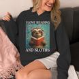 Cute Sloth Reading Book School Librarian Teacher Student Unisex Hoodie