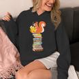 Cute Squirrel Reading Women's Tops Book Lovers Unisex Hoodie Cute Squirrel Reading Women's Tops Book Lovers Unisex Hoodie