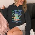 Cute Unearth a Story Triceratops Dinosaur Reading Books Dino Unisex Hoodie
