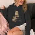 Dark Academia Vintage Owl On Books With Candle Library Unisex Hoodie Dark Academia Vintage Owl On Books With Candle Library Unisex Hoodie