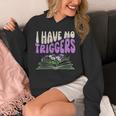 Dark Romance Shirt Women Smutt Book Merch I Have No Triggers Unisex Hoodie