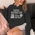 Dog Lovers Easily Distracted By Books And Dogs Bookworm Unisex Hoodie