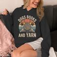 Dogs Books And Yarn Crochet Crocheting Unisex Hoodie Dogs Books And Yarn Crochet Crocheting Unisex Hoodie