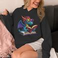 Dragon Wearing Glasses Reading A Book Unisex Hoodie