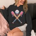 Dripping Pink Baseball Crossed Bats Summer Unisex Hoodie Dripping Pink Baseball Crossed Bats Summer Unisex Hoodie