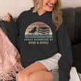 Easily Distracted By Birds & Books Retro Birding Bird Unisex Hoodie