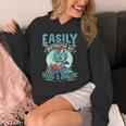 Easily Distracted By Books And Dragons Nerds Unisex Hoodie