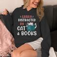Easily Distracted By Cats And Books Cat & Book Lover For Men Women Kids Unisex Hoodie Easily Distracted By Cats And Books Cat & Book Lover For Men Women Kids Unisex Hoodie