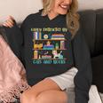Easily Distracted By Cats And Books Cat Book Lovers Bookworm Unisex Hoodie Easily Distracted By Cats And Books Cat Book Lovers Bookworm Unisex Hoodie
