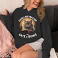 Easily Distracted By Cats And Books Librarians Bibliophiles Unisex Hoodie