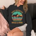 Easily Distracted By Dholes & Books Retro Wild Dogs Lover Unisex Hoodie