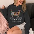 Easily Distracted By Dogs & Books Unisex Hoodie Easily Distracted By Dogs & Books Unisex Hoodie