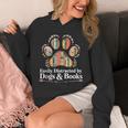 Easily Distracted By Dogs And Books Reading Unisex Hoodie Easily Distracted By Dogs And Books Reading Unisex Hoodie