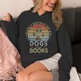 Easily Distracted By Dogs And Books Retro Vintage Dogs Lover Unisex Hoodie Easily Distracted By Dogs And Books Retro Vintage Dogs Lover Unisex Hoodie