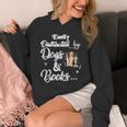 Easily Distracted By Dogs And Books Tee Unisex Hoodie