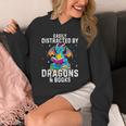 Easily Distracted By Dragons & Books Bookworm Library Unisex Hoodie