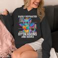 Easily Distracted By Dragons And Books Unisex Hoodie
