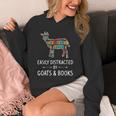 Easily Distracted By Goats & Books Lover Sheep Kid Unisex Hoodie