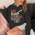 Eat Sleep Baseball Repeat Bat Ball Player Fan Unisex Hoodie Eat Sleep Baseball Repeat Bat Ball Player Fan Unisex Hoodie