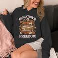 Education Is Freedom History Month Book Black Teacher Unisex Hoodie